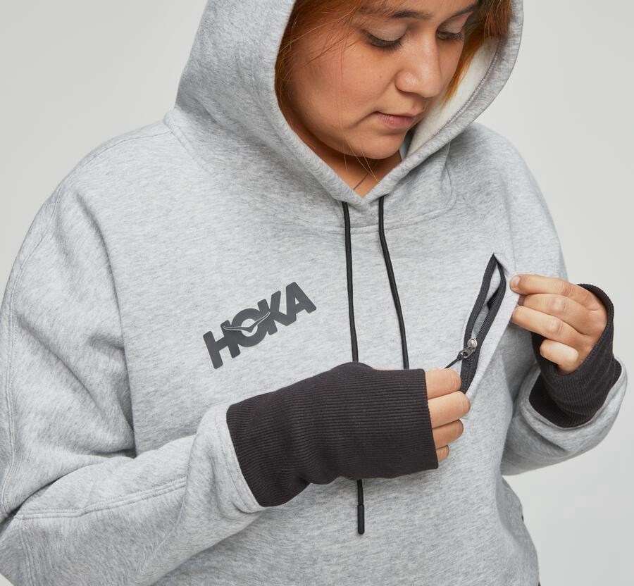 Sudadera Con Capucha Hoka One One Mujer Grises - Performance - TUWM10658